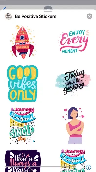 Be Positive Stickers Ekran Görüntüleri
