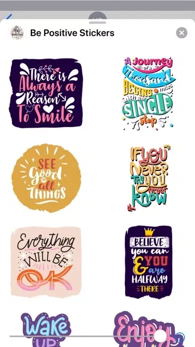 Be Positive Stickers Ekran Görüntüleri