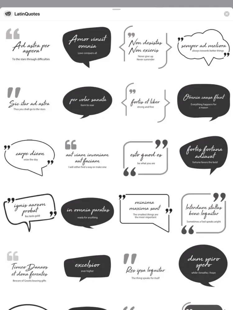 Capturas de tela do Latin Quotes and Sayings iPad 
