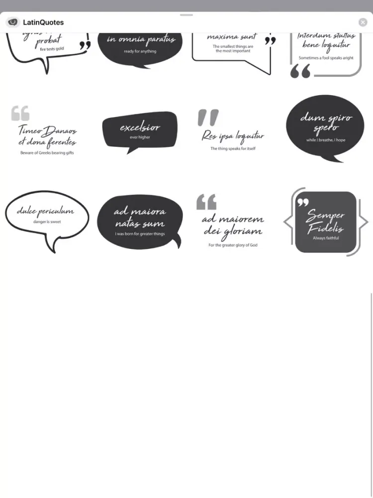 Capturas de tela do Latin Quotes and Sayings iPad 