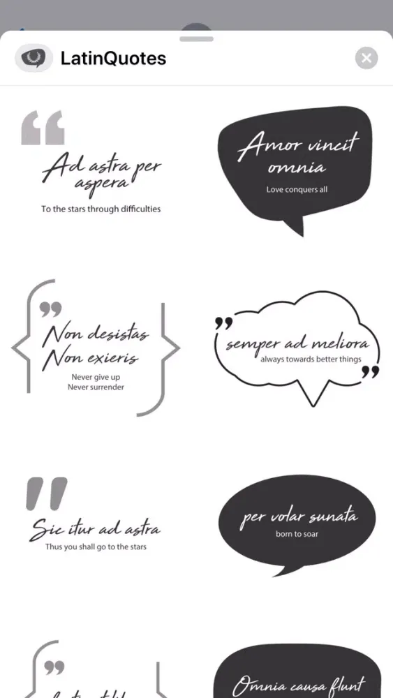 Capturas de tela do Latin Quotes and Sayings