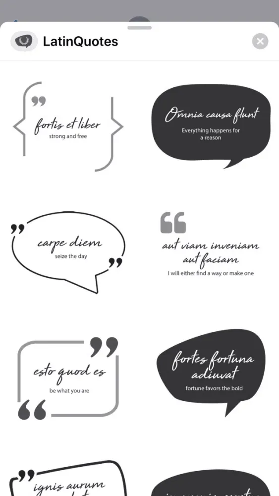 Capturas de tela do Latin Quotes and Sayings