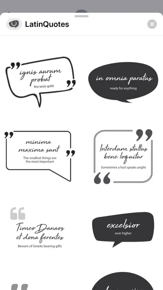 Capturas de tela do Latin Quotes and Sayings
