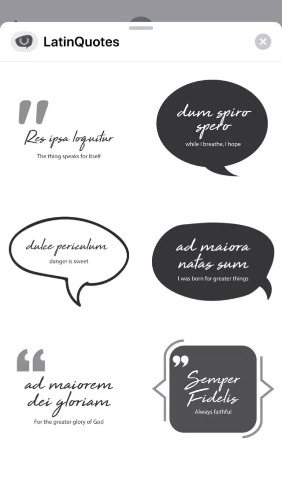 Capturas de tela do Latin Quotes and Sayings