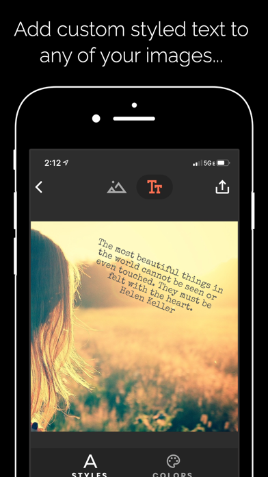 ภาพหน้าจอของ Typetastic: Text on Photos