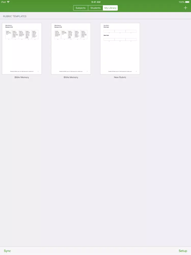 تصاویر Rubrics iPad 