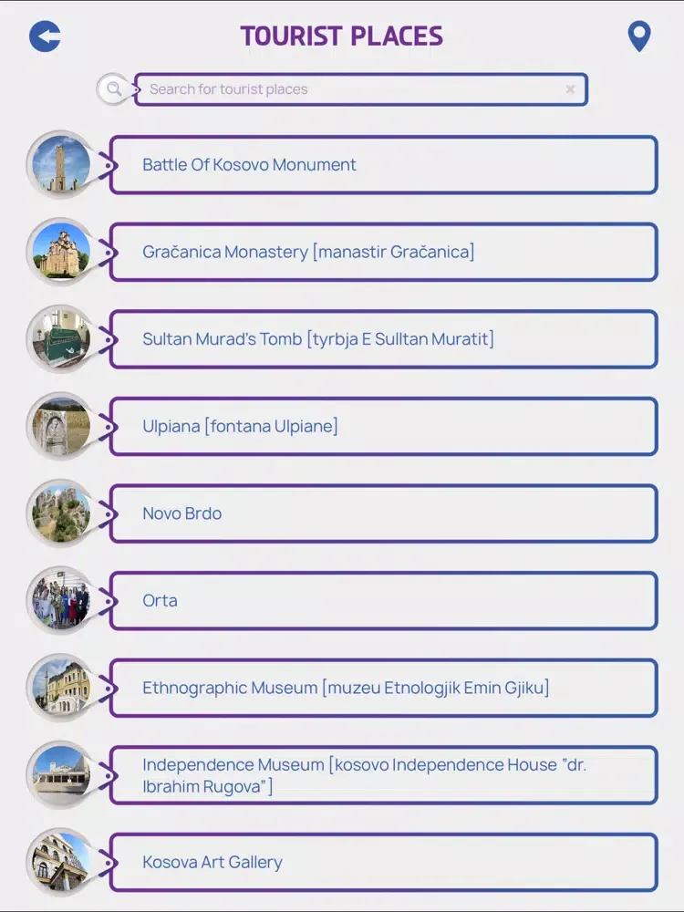 Ảnh chụp màn hình của Pristina City Guide iPad 