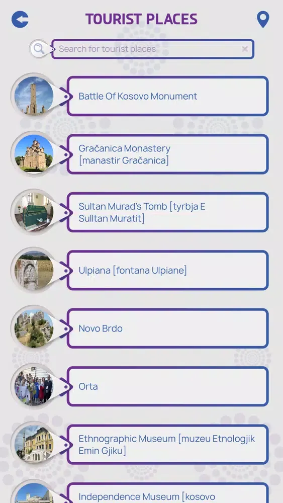 Ảnh chụp màn hình của Pristina City Guide