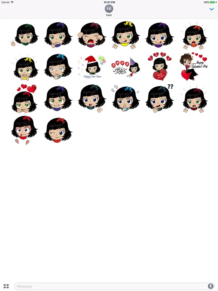 صور Girl Manga Emoticon iPad 