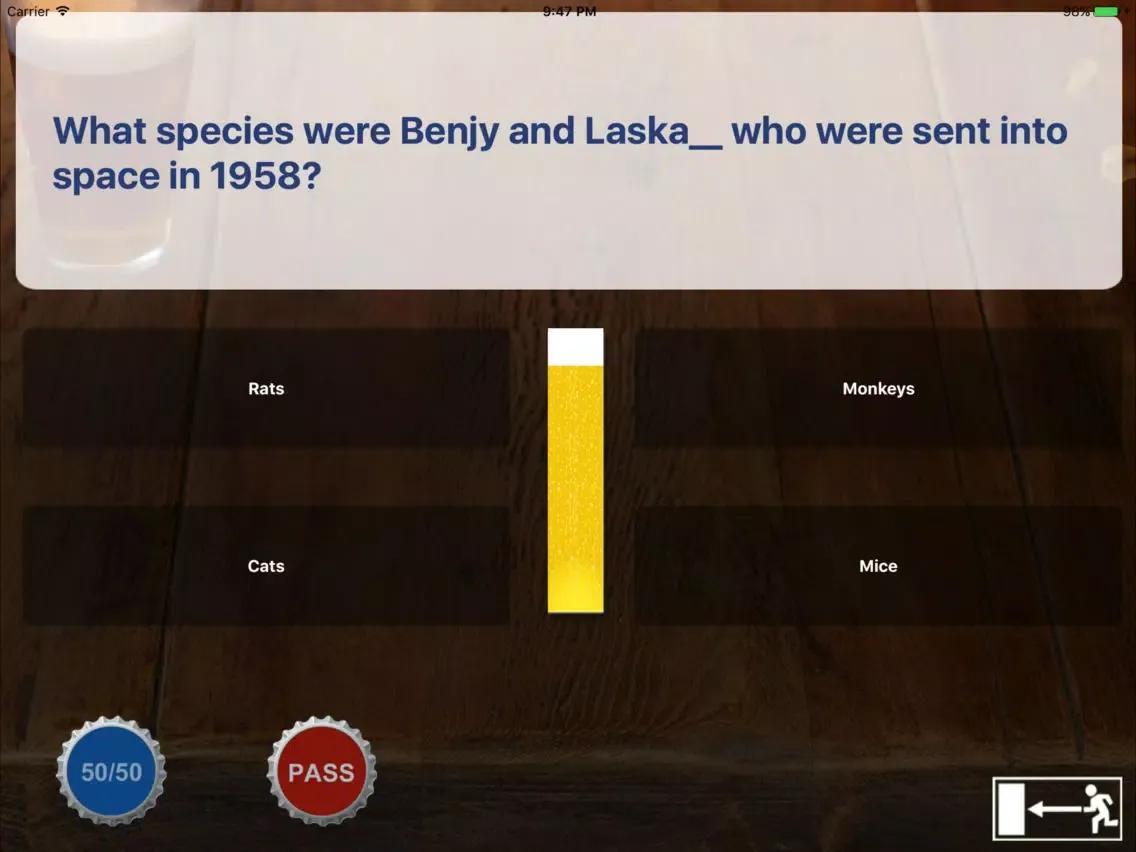 Tangkapan skrin The Great Big Pub Quiz 2017 iPad 
