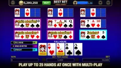 Captures d'écran de Best Bet Video Poker