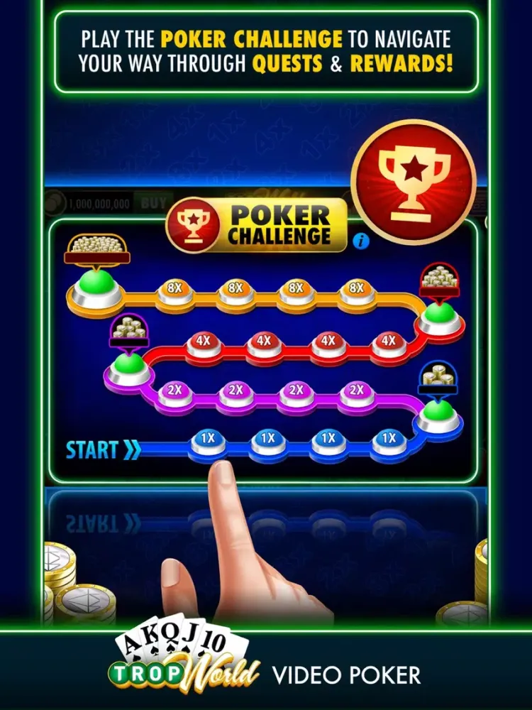 TropWorld Video Poker iPad स्क्रीनशॉट