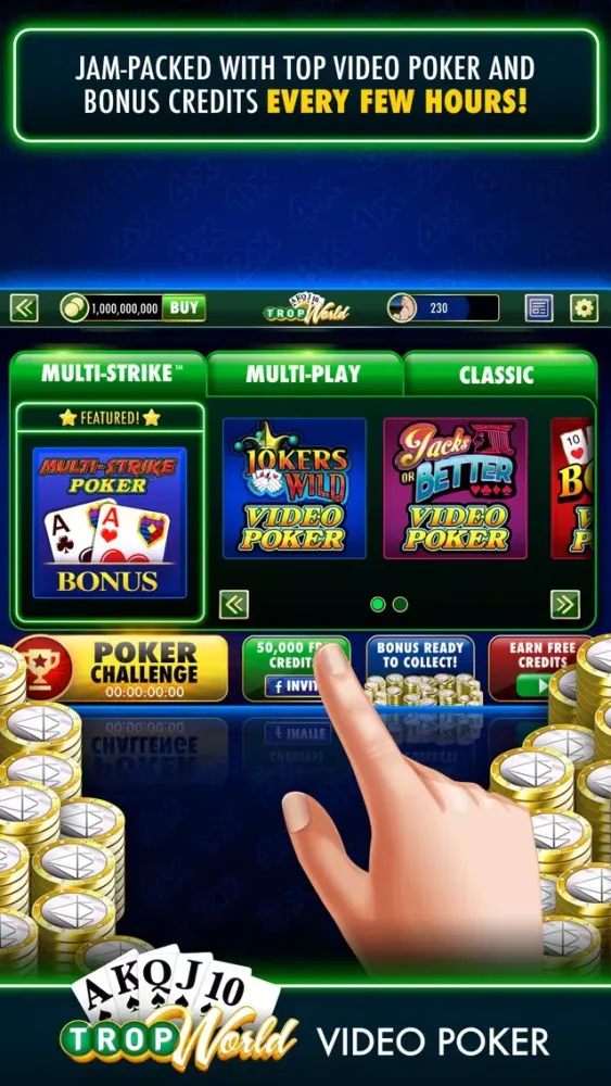 TropWorld Video Poker स्क्रीनशॉट