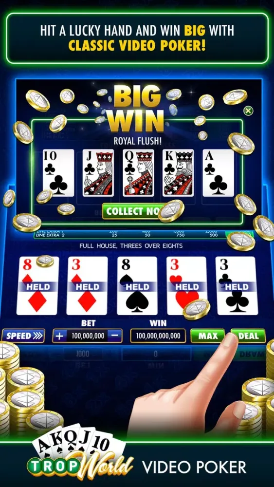 TropWorld Video Poker स्क्रीनशॉट