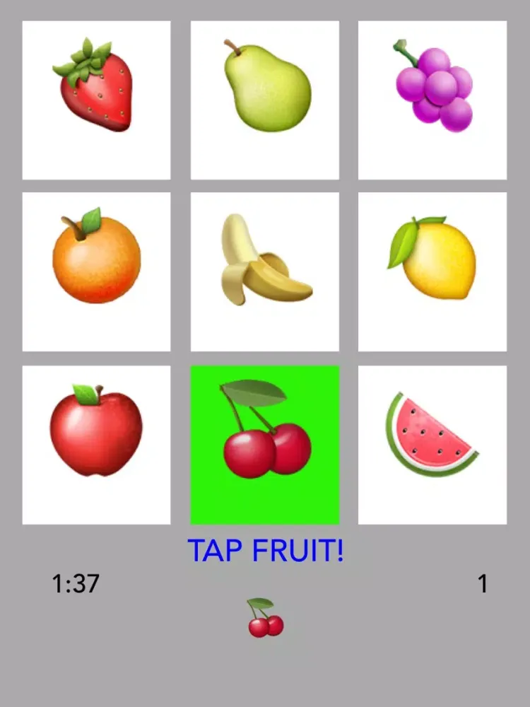 ภาพหน้าจอของ Emoji Fruit Memory - Apples, Strawberries, Lemons and More iPad 