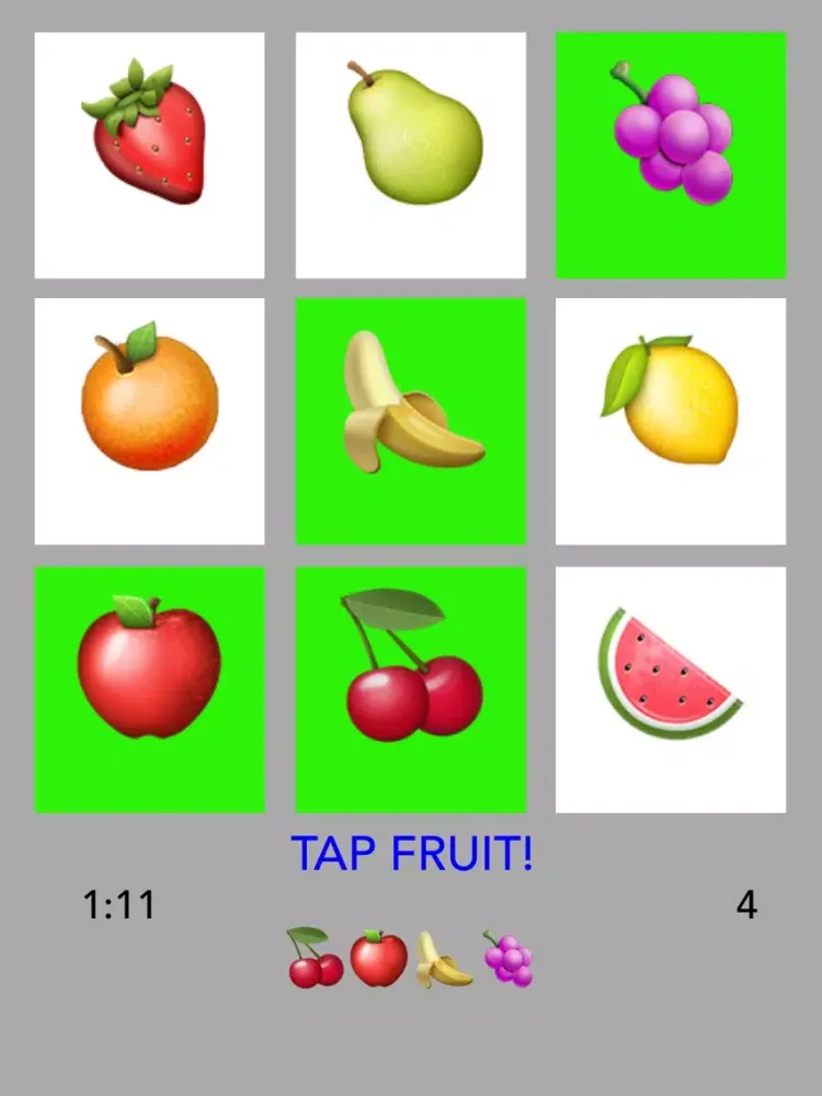 ภาพหน้าจอของ Emoji Fruit Memory - Apples, Strawberries, Lemons and More iPad 