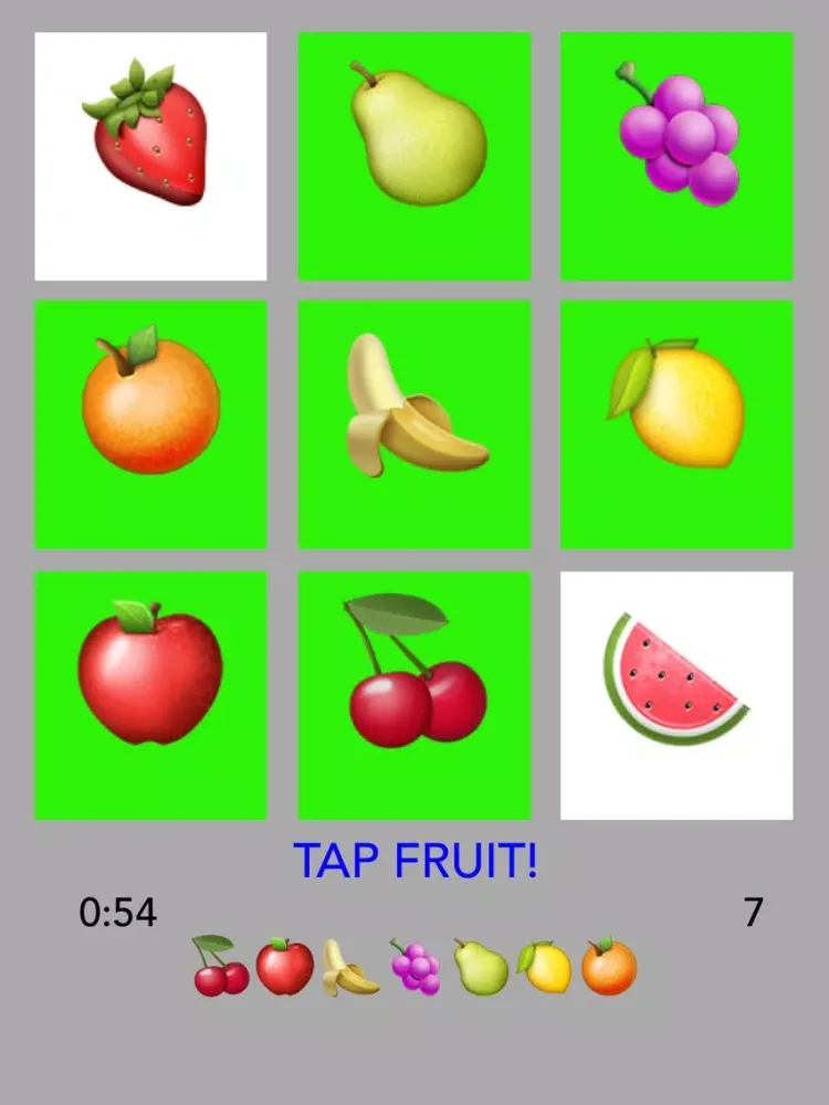 ภาพหน้าจอของ Emoji Fruit Memory - Apples, Strawberries, Lemons and More iPad 