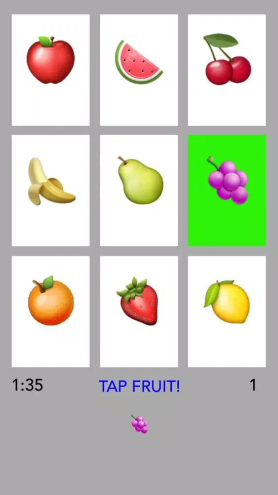 ภาพหน้าจอของ Emoji Fruit Memory - Apples, Strawberries, Lemons and More