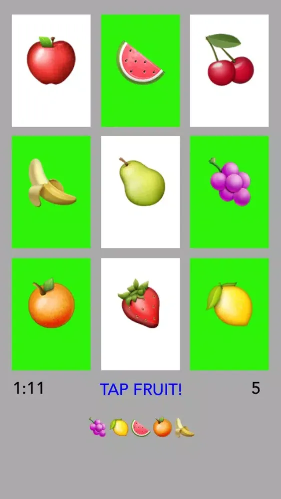 ภาพหน้าจอของ Emoji Fruit Memory - Apples, Strawberries, Lemons and More