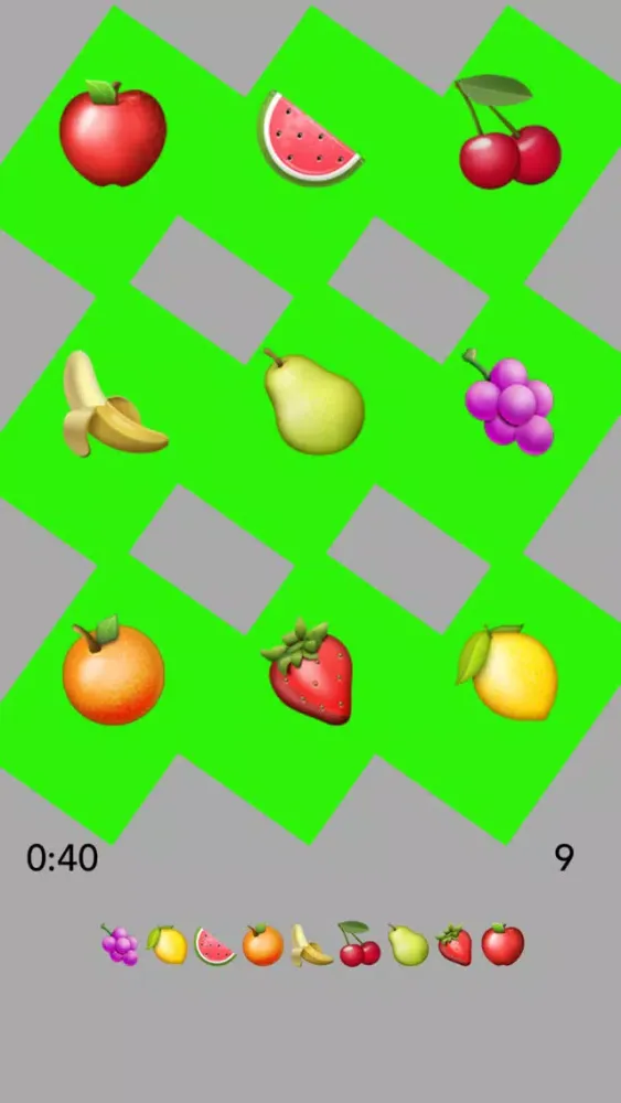 ภาพหน้าจอของ Emoji Fruit Memory - Apples, Strawberries, Lemons and More
