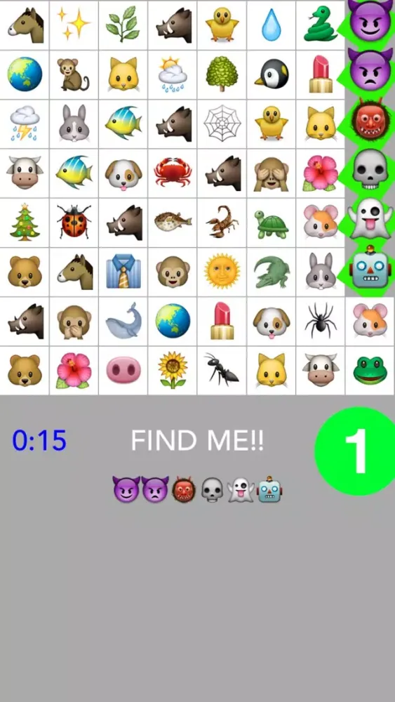 Zrzuty ekranu Emoji One Word Search