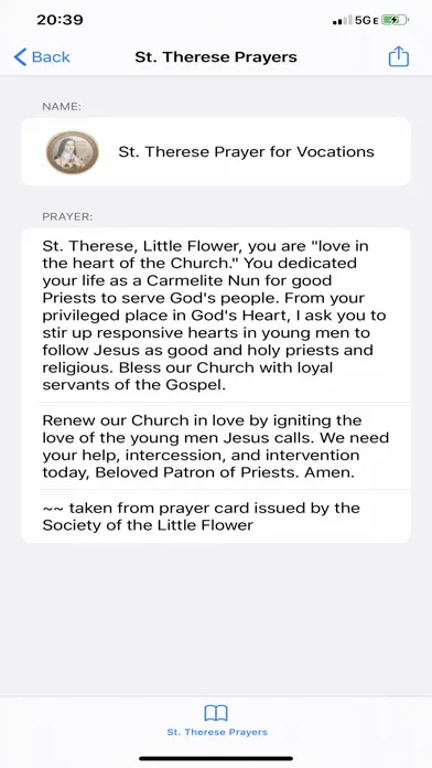 Screenshot di Saint Therese Prayers