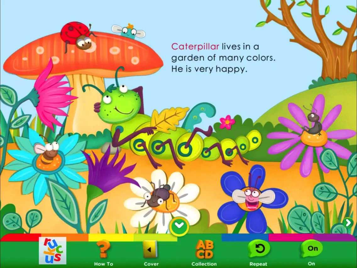 Tangkapan skrin Crayola: Caterpillar's Colors iPad 