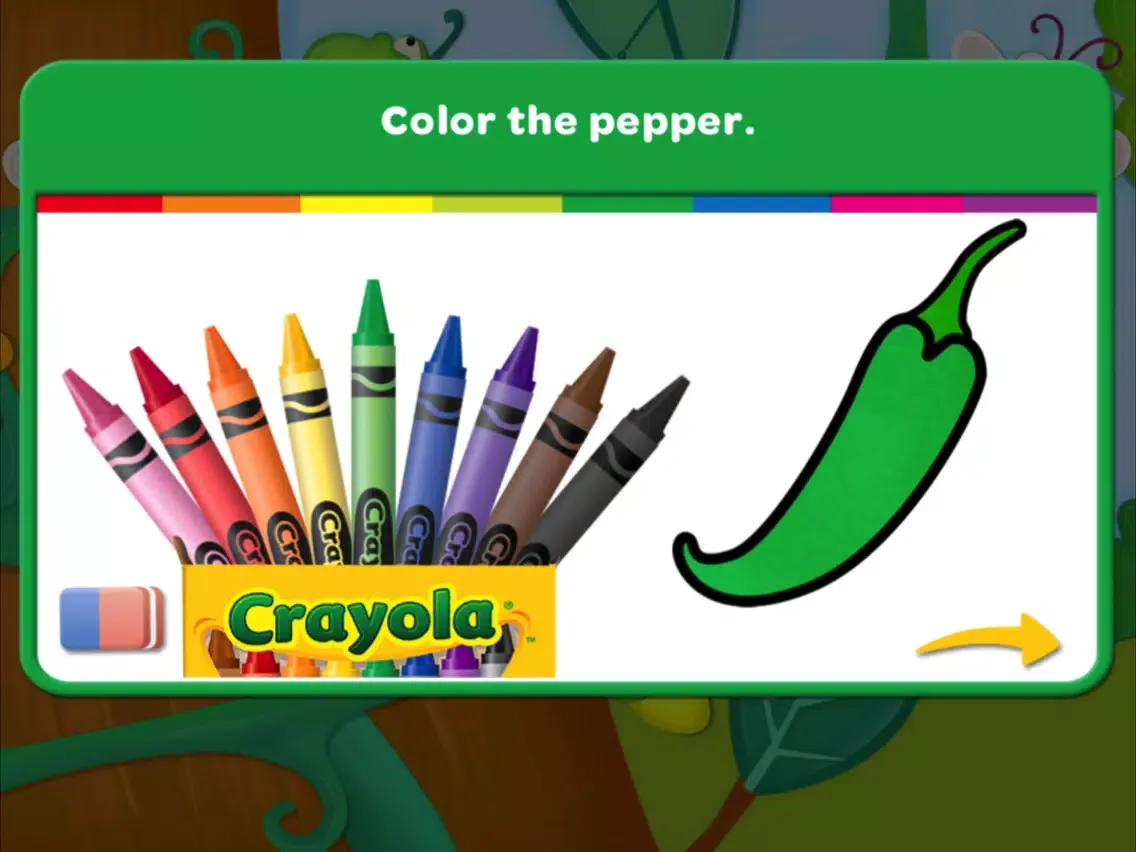 Tangkapan skrin Crayola: Caterpillar's Colors iPad 