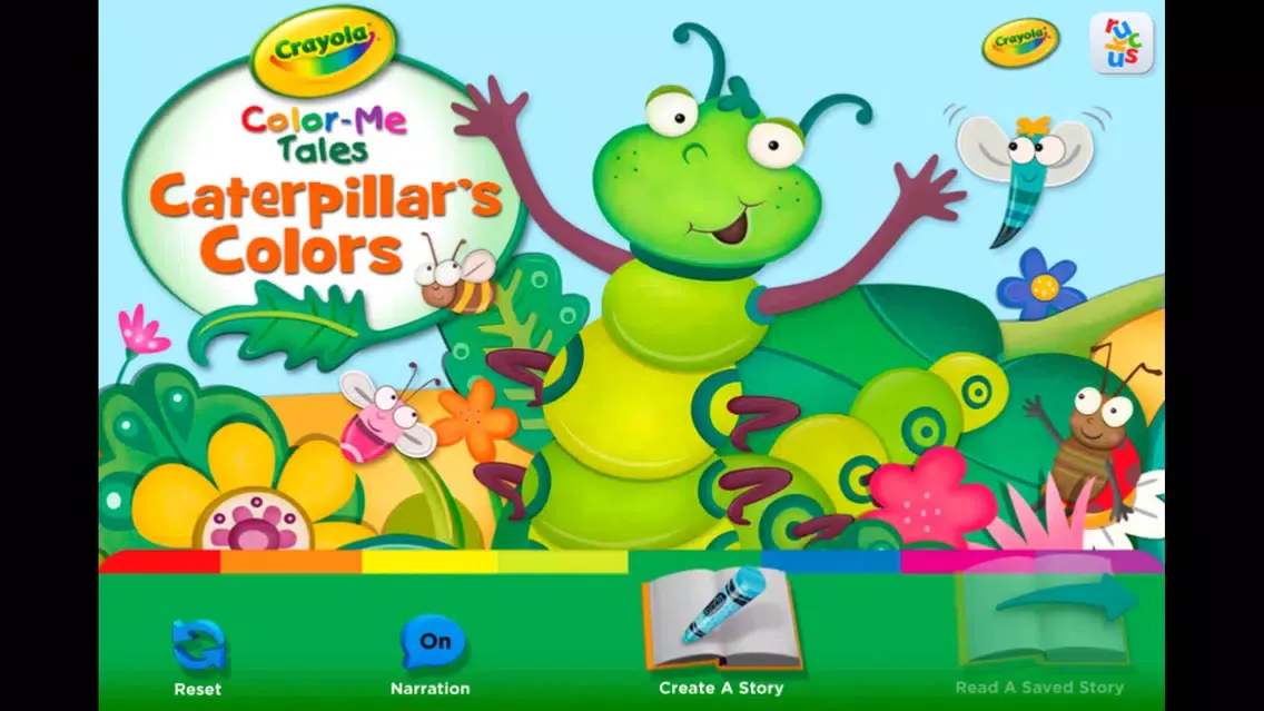 Tangkapan skrin Crayola: Caterpillar's Colors
