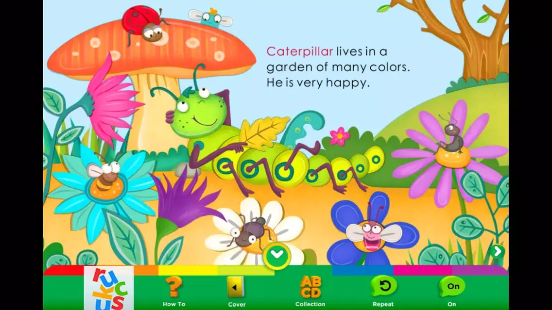 Tangkapan skrin Crayola: Caterpillar's Colors