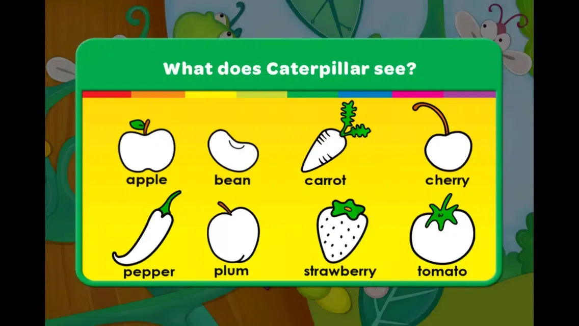 Tangkapan skrin Crayola: Caterpillar's Colors