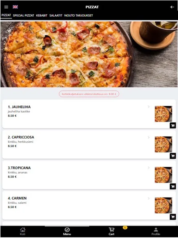 Ảnh chụp màn hình của Rucola Pizza iPad 