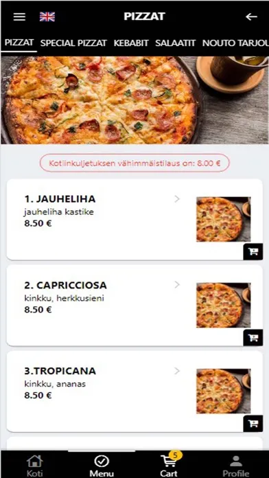 Ảnh chụp màn hình của Rucola Pizza