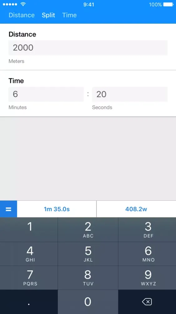 Capturas de tela do Pace Calculator — Rowing Distance, Split, & Time