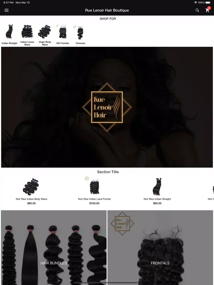 Rue Lenoir Hair Boutique iPad 应用截图