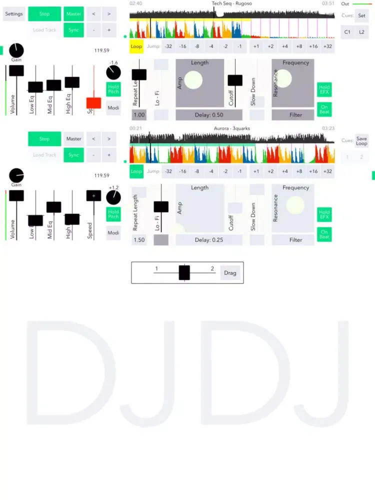 Скриншоты DJDJ Lite iPad 