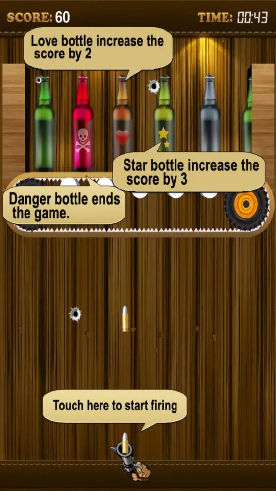 Capturas de tela do Bottle Shoot Up!