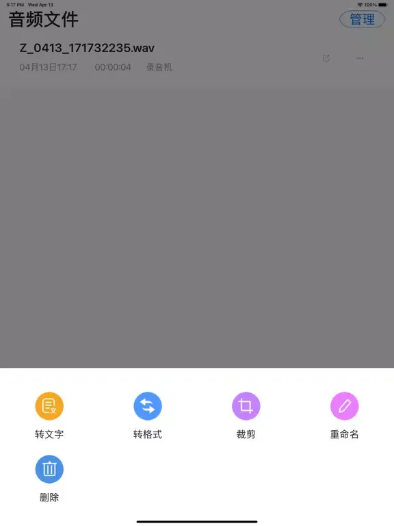 Tangkapan layar 录音转文字-音频轻松转文字 iPad 