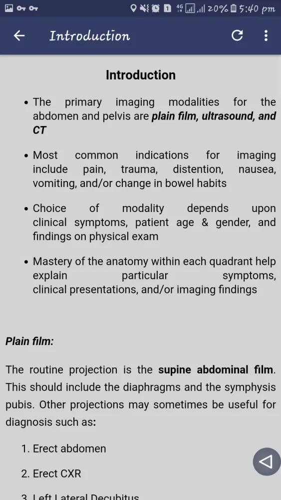 Abdominal X-ray Screenshots
