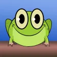 Frog on a log in a bog
