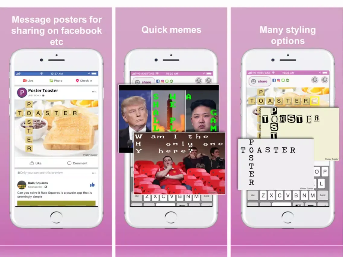 Poster Toaster iPad  Screenshots
