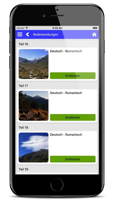 Screenshot di Rumantsch Puter Redewendungen
