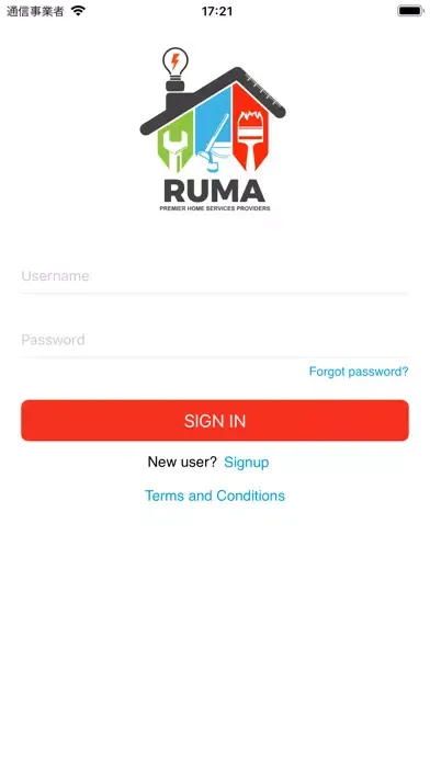 RUMA Provider Screenshots