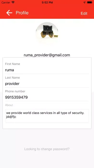 RUMA Provider Screenshots