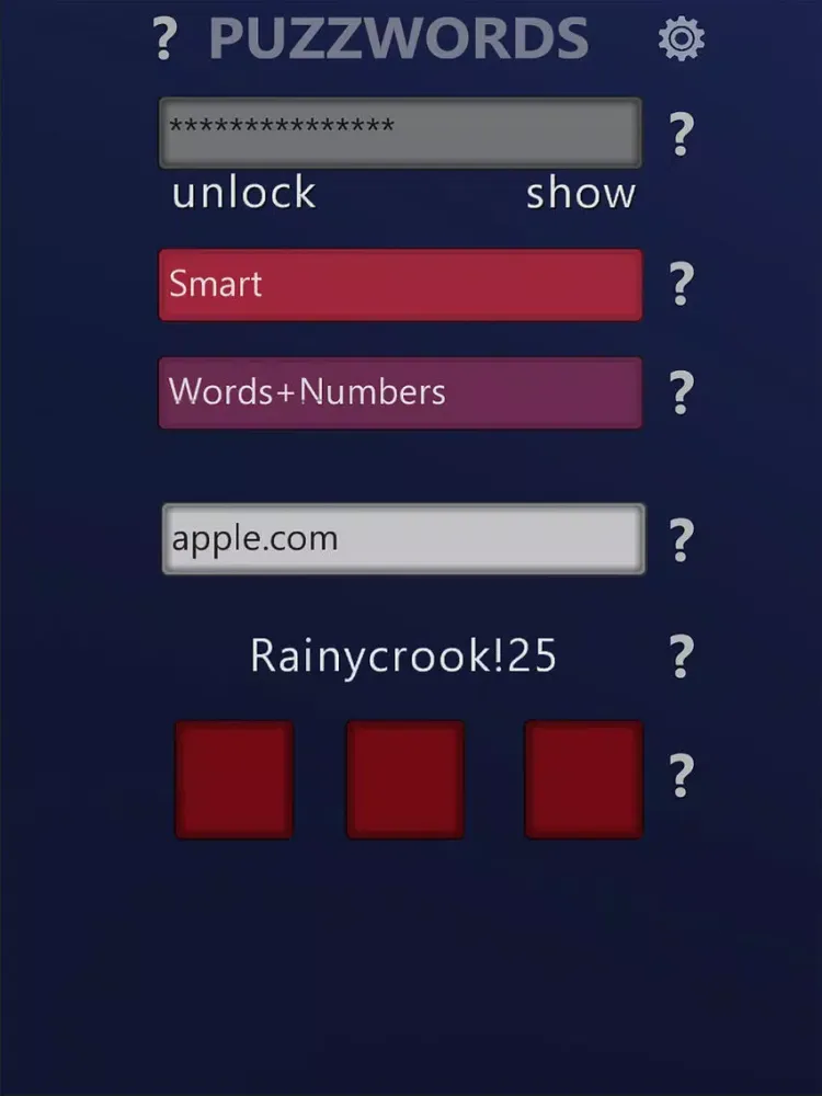 ภาพหน้าจอของ Puzzwords iPad 