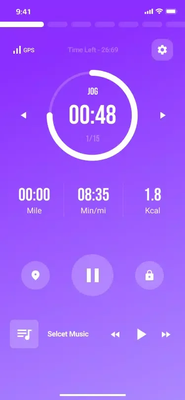 Run tracker with map Screenshots