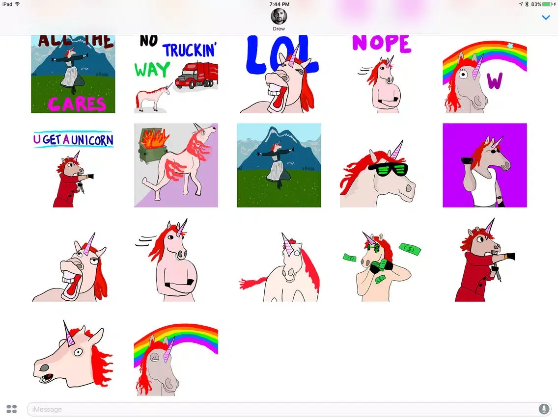 Capturas de tela do TayTay, the Magic Unicorn - Animated Stickers iPad 