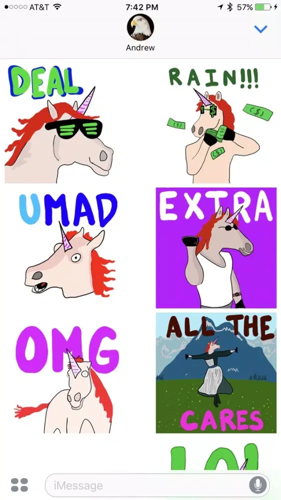 Capturas de tela do TayTay, the Magic Unicorn - Animated Stickers