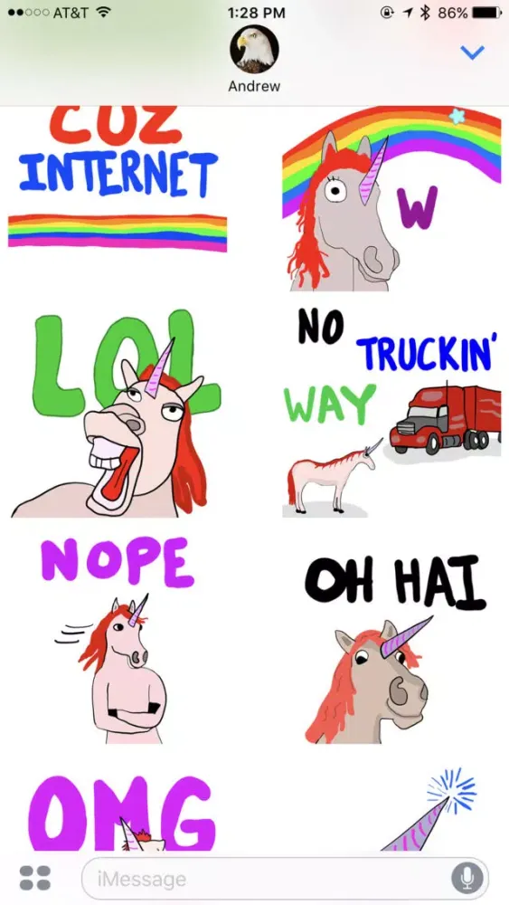 Capturas de tela do TayTay, the Magic Unicorn - Animated Stickers