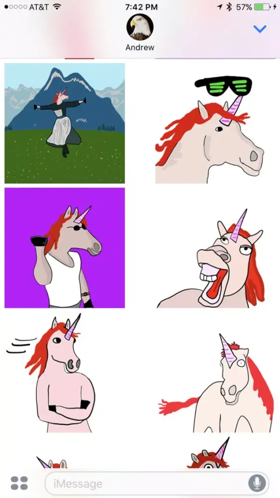 Capturas de tela do TayTay, the Magic Unicorn - Animated Stickers